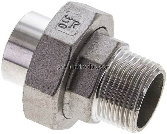 Anschweißverschraubung kon. dicht. R 1"(AG)-33,7mm