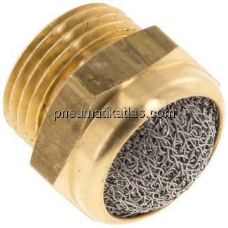 Schalldämpfer G 3/8", Drahtgewebe, Messing