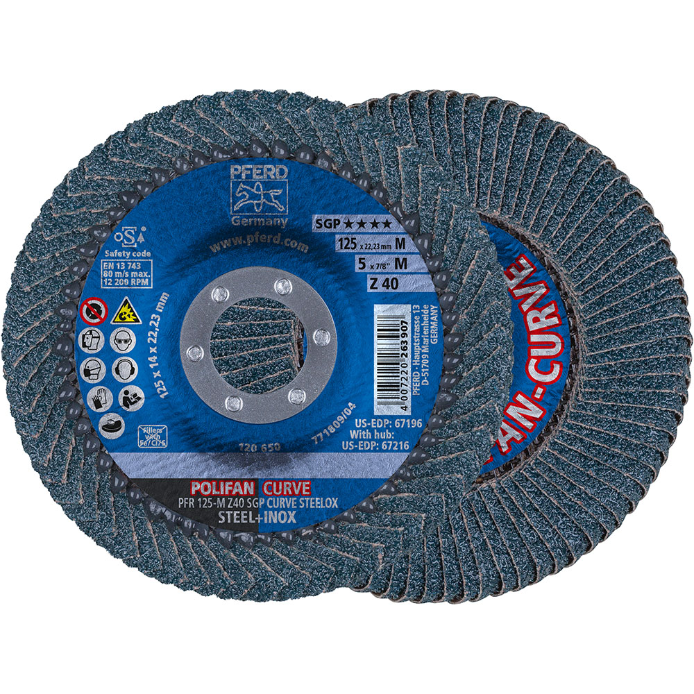 POLIFAN-Fächerscheiben PFR 125-M Z 40 SGP CURVE STEELOX