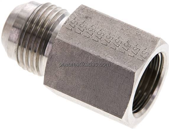 Reduziernippel UNF 7/8"-14(JIC-AG)-G 1/2"(IG), 1.4571