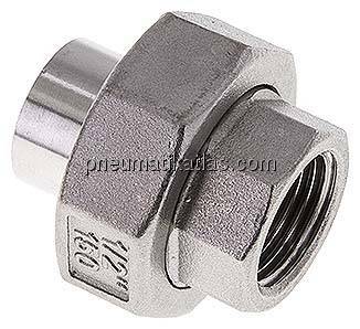 Anschweißverschraubung kon. dicht. Rp 1/2"(IG)-21,3mm