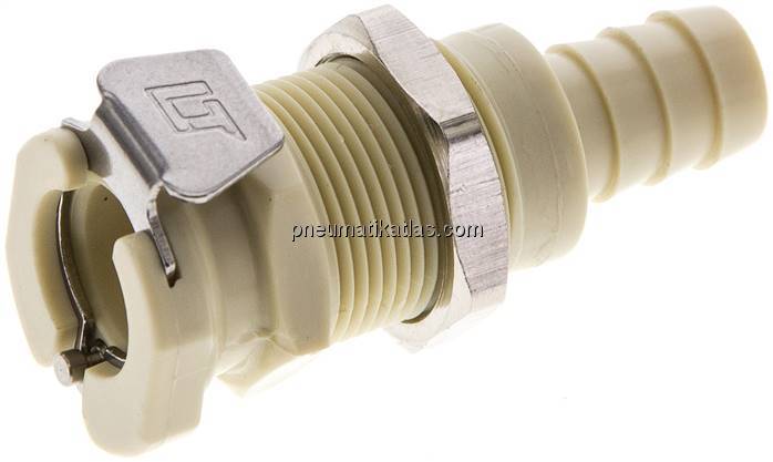 Schott-Kupplungsdose (LC) mit Schlauchtülle, Polypropylen (beige)