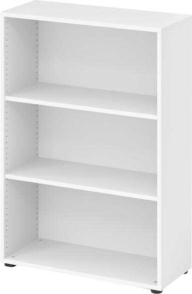 Regal 3OH 33cm tief 2 Fachböden Korpus weiss Arbeitshöhe 68,5-81cm höhenjustierbar 0-10mm