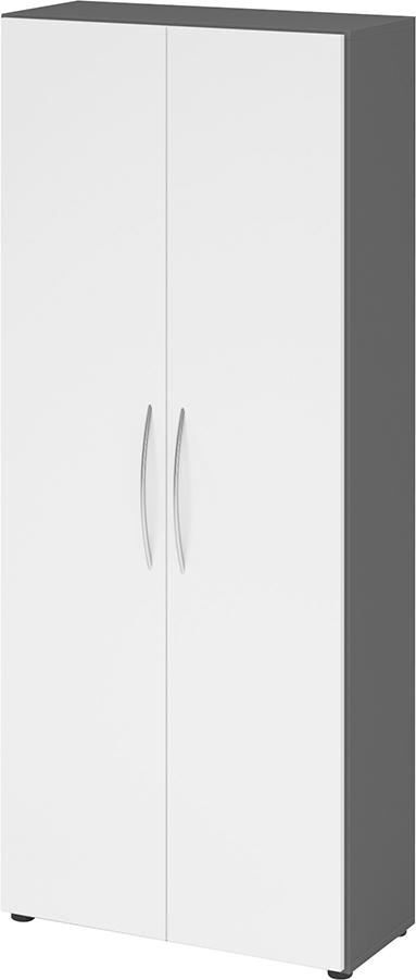 Schrank 4100 BM, 5 OH K: Graphit / F: Weiß 80x34,6x188 cm (BxTxH)