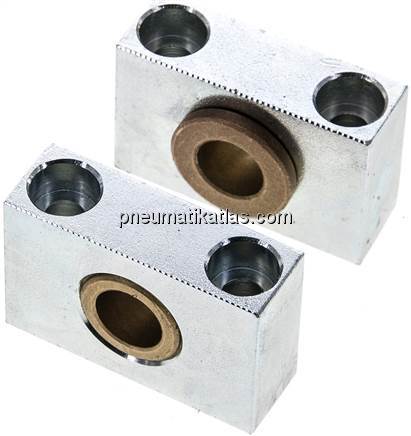 2 Stk. Lagerböcke für Mittenschwenkbefest. 32 mm