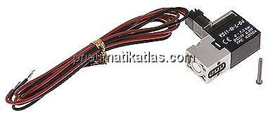 3/2-Wege Magnetventil, Flansch (5,6 x 6,8), Federrückstellung (NO), 24 V DC