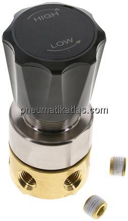Hochdruck-Druckminderer, NPT 1/4", 0,3 - 35 bar, Messing