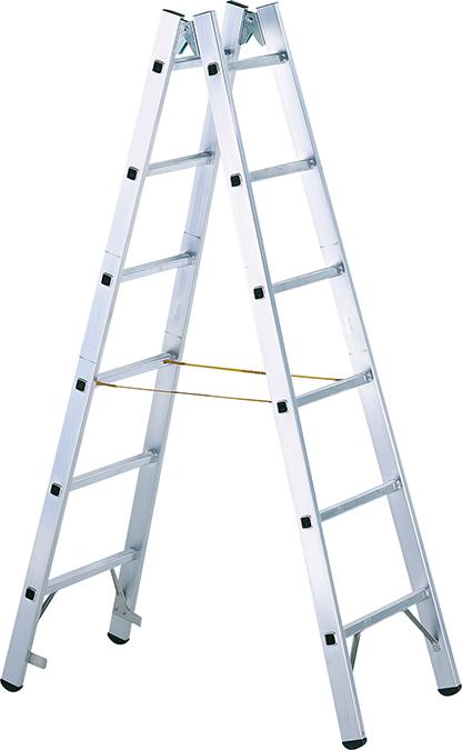 Stehleiter Coni B 2x6 Sprossen Leiterlänge 1,78 m Arbeitshöhe 3,00 m ZARGES