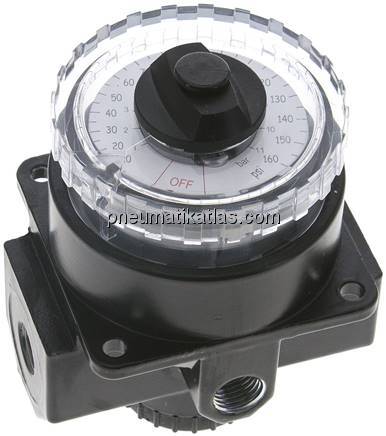 Manometerregler, G 1/4", 0 - 11 bar