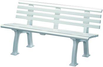 Gartenbank SYLT 3-Sitzer Länge 1500 mm weiß Blome