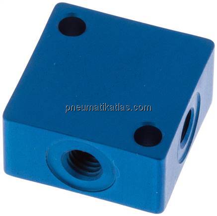 Kreuz-Verteiler 4x M 5,Aluminium