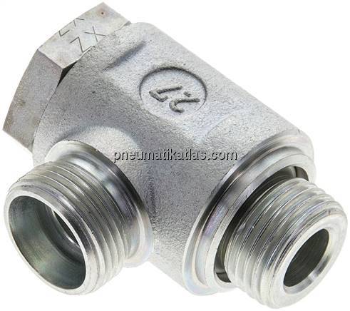 Winkel-Schwenkverschraubung G 1/2"-15 L (M22x1,5), ohne Mutter & Schneidring, St