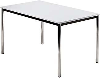 Bespr.-tisch 120 x 80 lichtgrau/Chrom