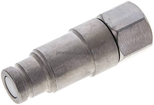 Flat-Face-Stecker mit Druckeleminator, G 1/2", Größe 2