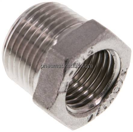 Reduziernippel R 3/8"(AG)-Rp 1/4"(IG), 1.4408