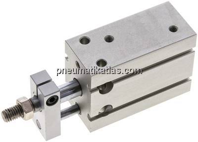 Direktmontagezylinder, Kolben 25mm,Hub 20mm, verdrehgesicherte Kolbenstange