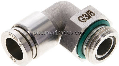 Winkel-Steckanschluss G 3/8"-10mm, IQS-ES LE/IQS-PVDF