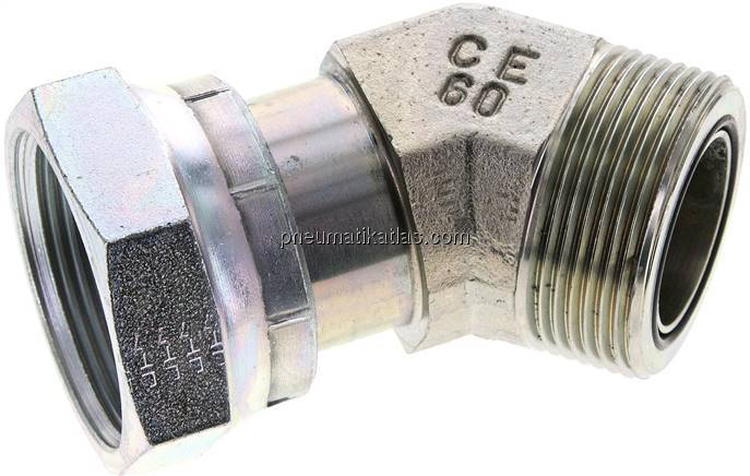 ORFS-45°-Winkelverschraubung UN 1-11/16"-12(IG/AG)