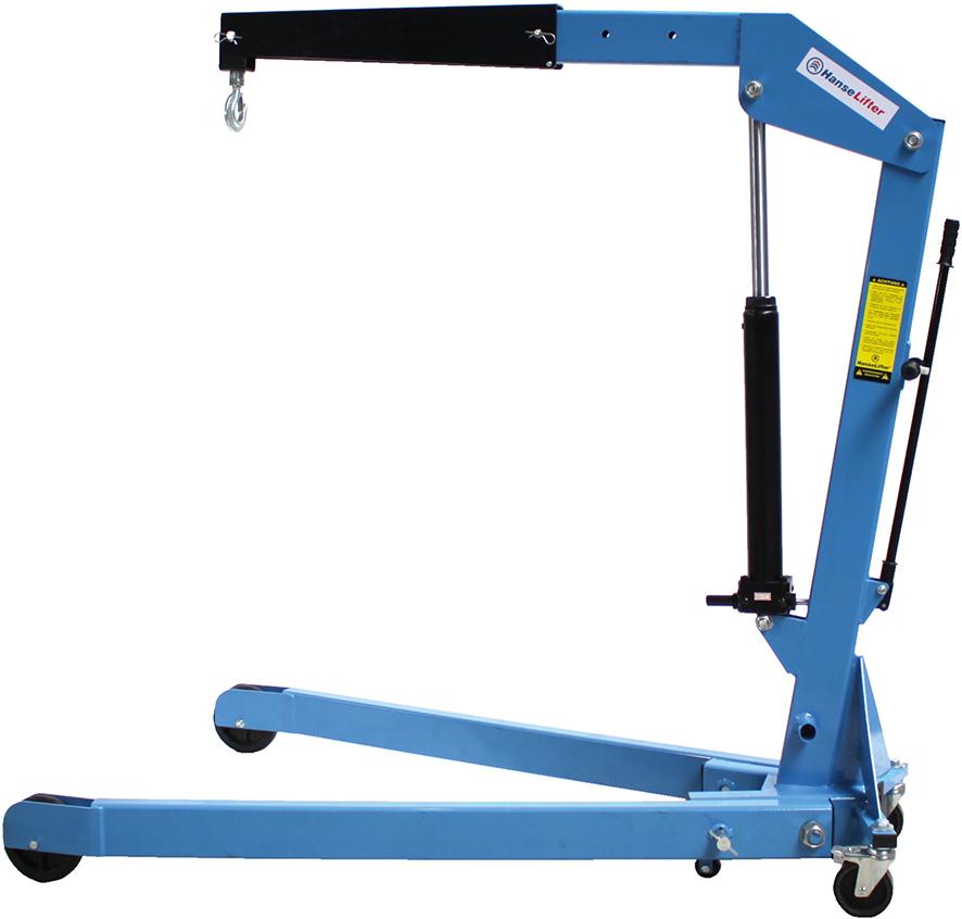 Werkstattkran 2000 kg V-Gabelträger, klappbar