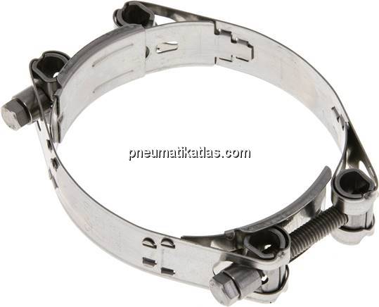 Gelenkbolzenschelle 2-teilig, 67 - 75 mm, 1.4301 (W4)