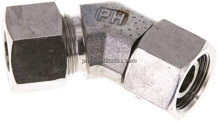 Einstellb. 45°-Schneidringverschraubung 16 S (M24x1,5), 1.4571