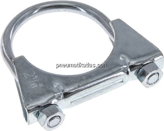 Bügelschelle komplett, 54mm, Stahl verzinkt