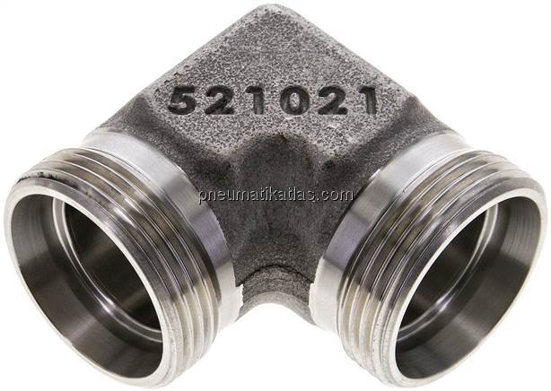 Winkel-Schneidringverschraubung 28 L (M36x2), ohne Mutter & Schneidring, 1.4571