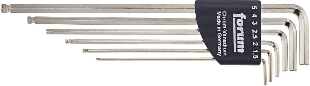 6kt-Schl.-Satz DIN911L 1,5- 5mm Kugelk. FORUM