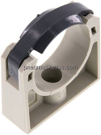 Rohrklemme 50mm, Polypropylen (grau)