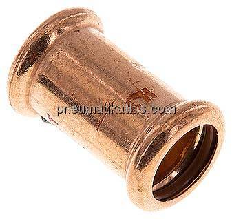 Pressfitting, Muffe, 18mm innen, Kupfer / Kupferlegierung