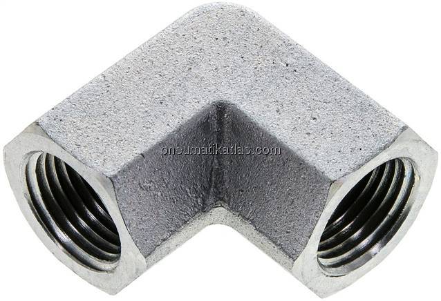 Hochdruck-90°-Winkel NPT 1/2" (IG), Stahl verzinkt