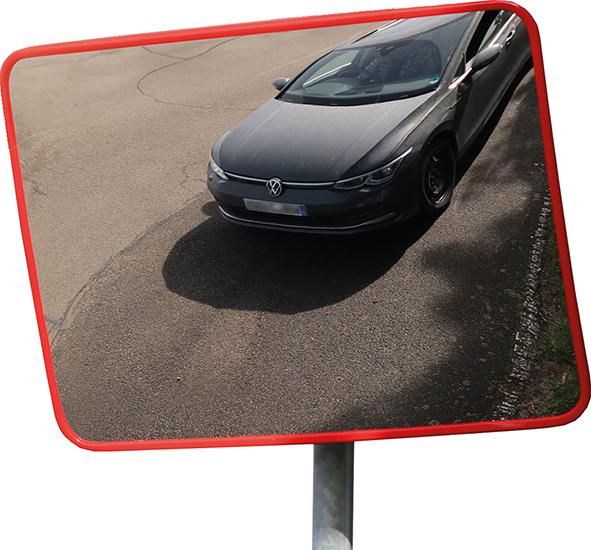 Verkehrsspiegel eckig H600xB800 mm für Außen