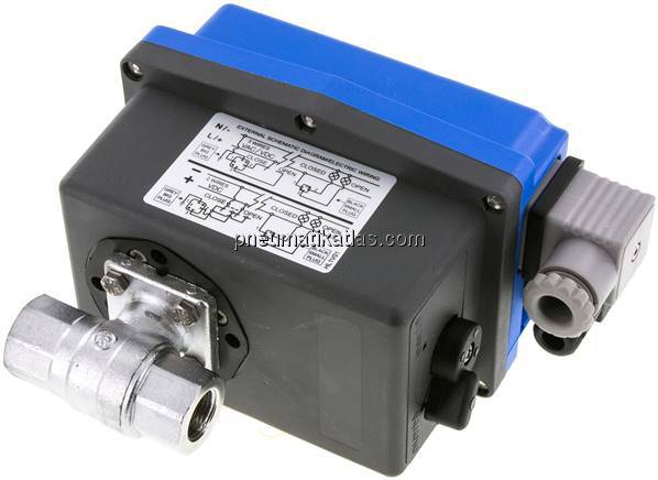 Elektr. Messing-Kugelhahn, G 3/8", 24 V (AC/DC) (Sanitär)