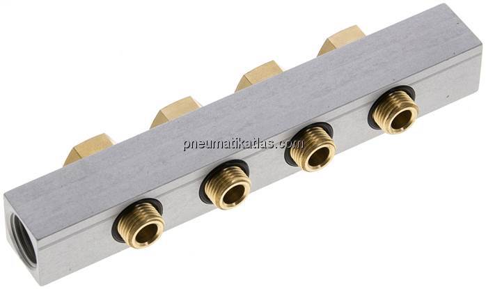 P-Leiste inkl. Hohlschrauben und Dichtungen für Ventilbaureihe M04 / P04