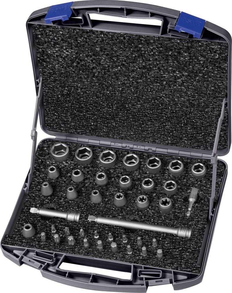 Kraft- Steckschlüssel-Satz 3/8" 40-teilig ASW