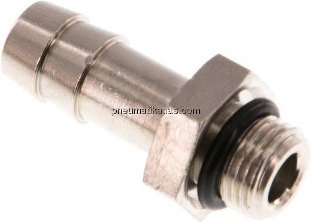 Gewindetülle mit O-Ring G 1/8"-8 (5/16")mm, Messing vernickelt