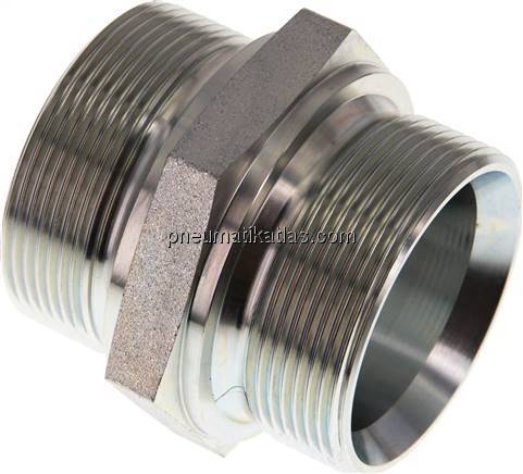 Hydraulik-Doppelnippel G 2"-G 2", Stahl verzinkt