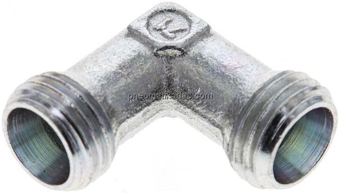 Winkel-Schneidringverschraubung 8 L (M14x1,5), ohne Mutter & Schneidring, Stahl 