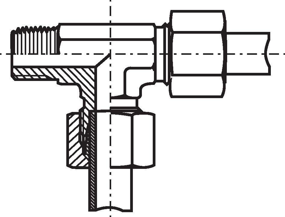 Zeichnung: L-Einschraubverschraubung
