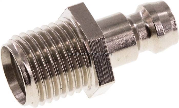 Temperierkupplungsstecker 9mm Zapfen,G 1/4"(AG)