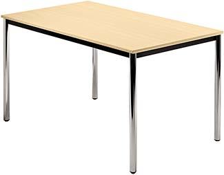 Bespr.-tisch 120 x 80 Ahorn/Chrom