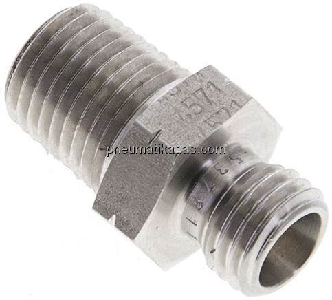 Gerade Schneidringverschr. NPT 1/4"-6 L (M12x1,5), ohne Mutter & Schneidring, 1.