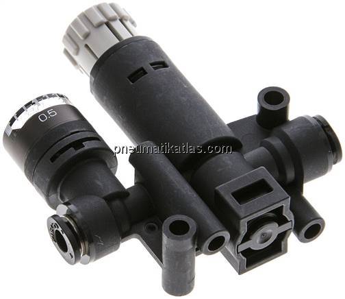 Druckregler 4-4mm, mit Manometer, IQS-Standard