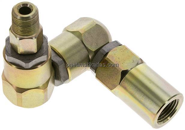 Z (3 Achsen)-Drehverschraubung NPT 3/8"(AG)-Rp 1/2"(IG)