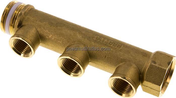 Verteilerrohr G 1"(IG/AG), Abgang 3x G 1/2" (IG)