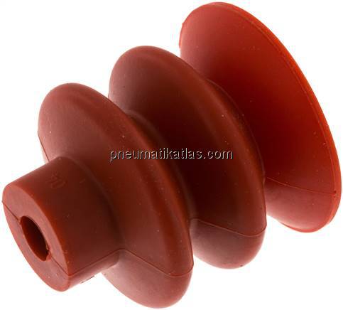 Balgsauger, 2,5-fach, Ø 40x20mm, Silikon (60A), rot