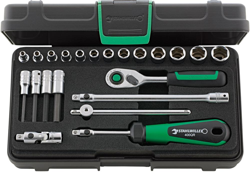 Steckschlüssel-Garnitur 1/4" 40/44/17/5QR 22-teilig Stahlwille