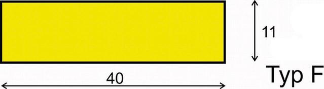Flächenschutz Typ F, Zuschnitt gelb/schwarz selbstklebend Dancop