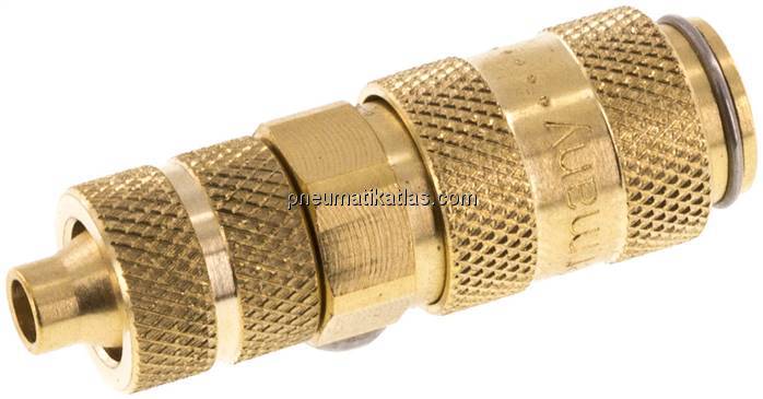 Kupplungsdose (NW2,7) 6x4mm Schlauch, Messing