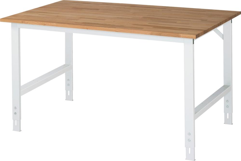 Arbeitstisch Tom - Buche-Platte B1500xT1000xH760- 1080mm Buche-Massiv-Platte